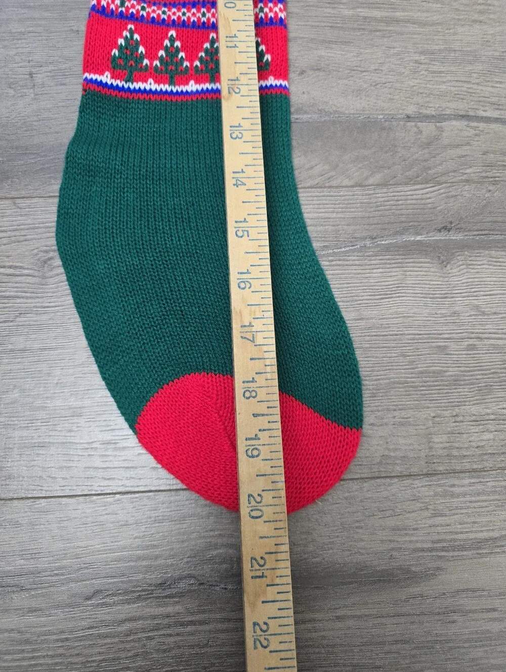 80's Knit Christmas Stocking Toy Soldiers Feative Holiday Decor